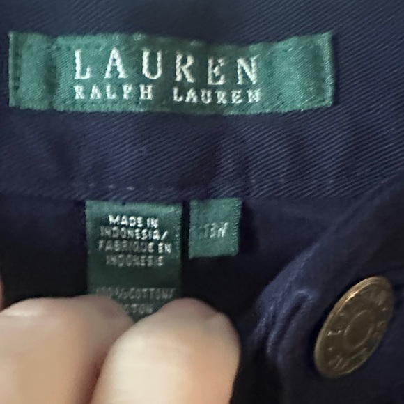 Ralph Lauren Dark Blue capri pants sz 18W - Picture 2 of 3
